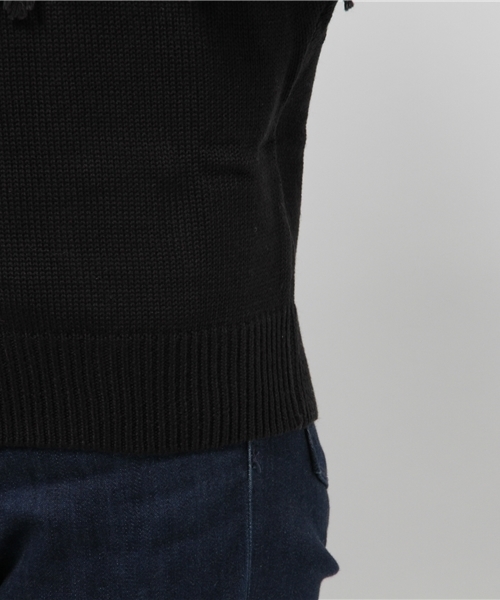 Chico（チコ）の「フリンジニット（ニット/セーター・レディース・モスグリーン/ブラック/ホワイト・FREE）」の11枚目の写真