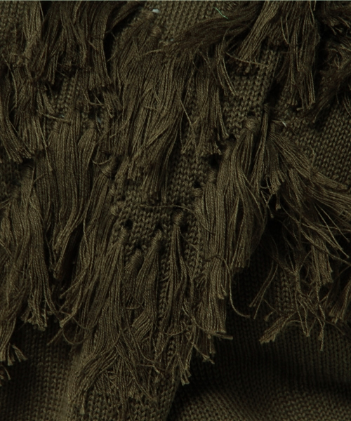 Chico（チコ）の「フリンジニット（ニット/セーター・レディース・モスグリーン/ブラック/ホワイト・FREE）」の13枚目の写真