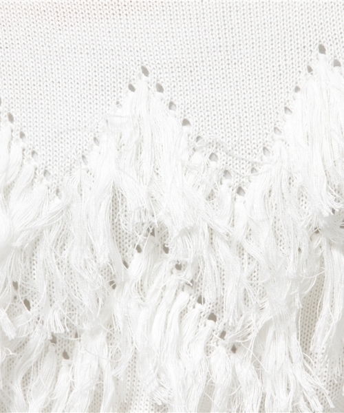 Chico（チコ）の「フリンジニット（ニット/セーター・レディース・モスグリーン/ブラック/ホワイト・FREE）」の14枚目の写真