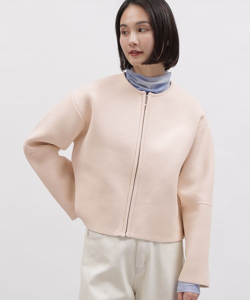 LAKOLE（ラコレ）の「5ゲージランタンスリーブカーディガン / 997332（カーディガン/ボレロ・レディース・アイボリー/ライトベージュ/ネイビー・SMALL/MEDIUM）」の2枚目の写真