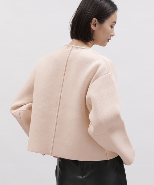 LAKOLE（ラコレ）の「5ゲージランタンスリーブカーディガン / 997332（カーディガン/ボレロ・レディース・アイボリー/ライトベージュ/ネイビー・SMALL/MEDIUM）」の12枚目の写真