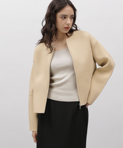 LAKOLE（ラコレ）の「5ゲージランタンスリーブカーディガン / 997332（カーディガン/ボレロ・レディース・アイボリー/ライトベージュ/ネイビー・SMALL/MEDIUM）」の17枚目の写真