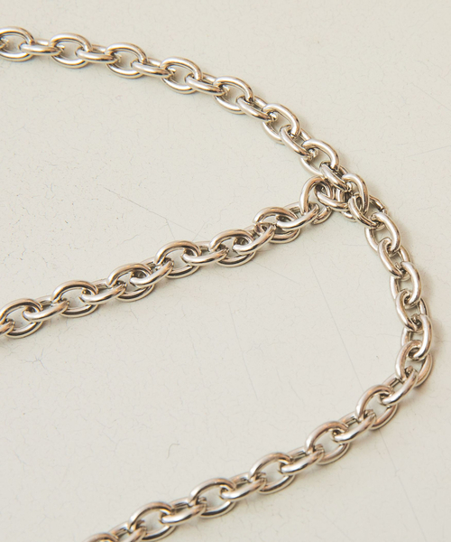 NARACAMICIE(ナラカミーチェ)の「【NARACAMICIE】コインダブルチェーンベルト(ベルト・レディース・グレー/ブラウン・M)」の5枚目の写真