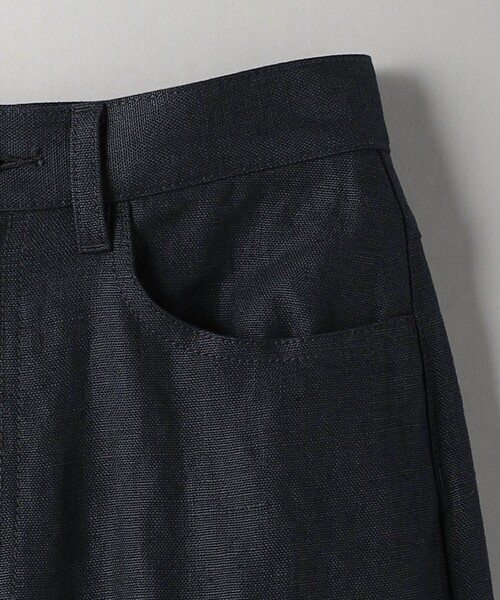 新品未使用　ユナイテッドアローズ　麻50%夏物スラックスパンツ UNITED ARROWS スラックス パンツ 2タック ワイドパンツ