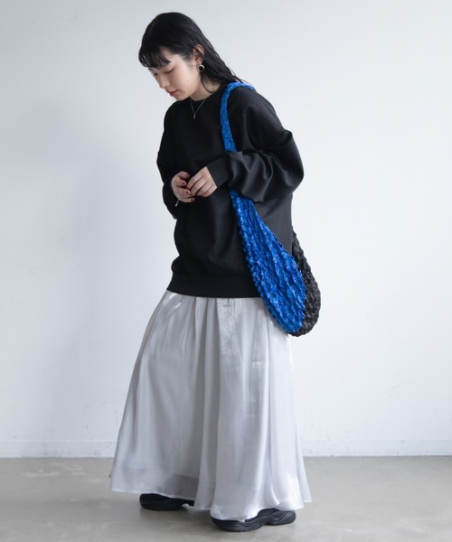 VACANCY（ヴァカンシー）の「バイカラー絞りショルダーバッグ（ショルダーバッグ・レディース・ホワイト×ブラック/ブラック×ブルー/シルバー・FREE）」の18枚目の写真