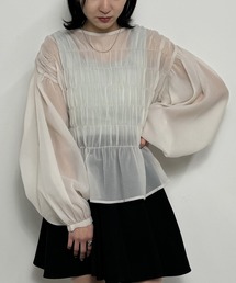 【WEB限定】ワッシャーシアーブラウス