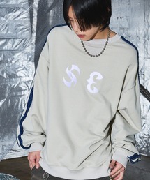 LOOSE FRINGE LINE METAL LOGO SWEAT/ルーズフリンジラインメタルロゴスウェット
