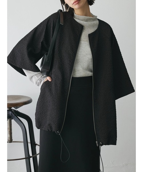 美品　シーニュ cygne ジャガードブルゾン Many men, many minds. ブルゾン アウター ゼブラジャガード
