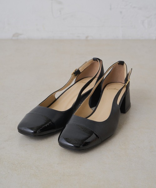 Omekashi(オメカシ)の「ブロックカラーミュール(パンプス・レディース・ベージュ/ブラック・36/38/37)」の6枚目の写真