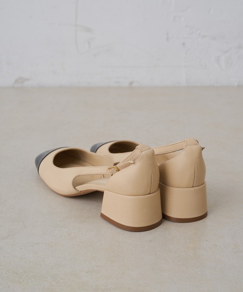 Omekashi(オメカシ)の「ブロックカラーミュール(パンプス・レディース・ベージュ/ブラック・36/38/37)」の9枚目の写真