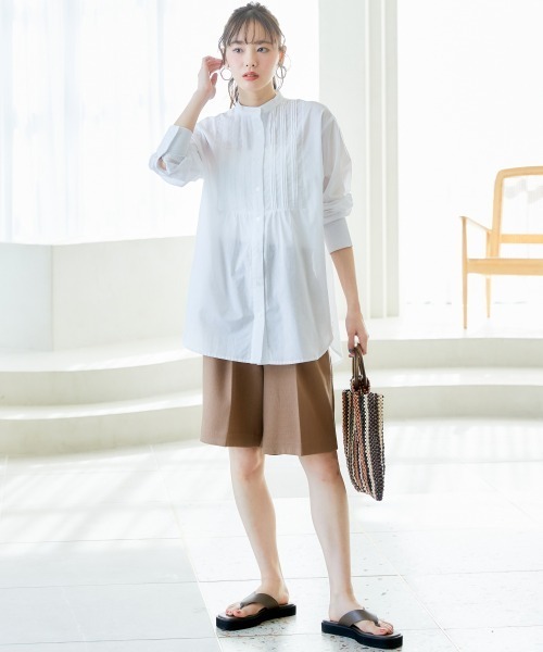 miclat（ミクラ）の「大きいサイズ　シアーボイルボリュームシャツチュニック　miclat（シャツ/ブラウス・レディース・ラベンダー/ホワイト・L/LL/3L/4L/5L）」の19枚目の写真