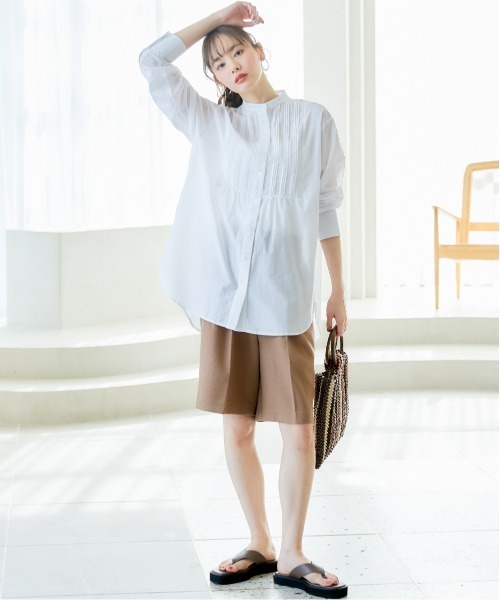 miclat（ミクラ）の「大きいサイズ　シアーボイルボリュームシャツチュニック　miclat（シャツ/ブラウス・レディース・ラベンダー/ホワイト・L/LL/3L/4L/5L）」の20枚目の写真