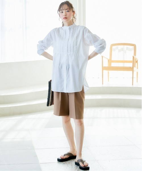 miclat（ミクラ）の「大きいサイズ　シアーボイルボリュームシャツチュニック　miclat（シャツ/ブラウス・レディース・ラベンダー/ホワイト・L/LL/3L/4L/5L）」の21枚目の写真