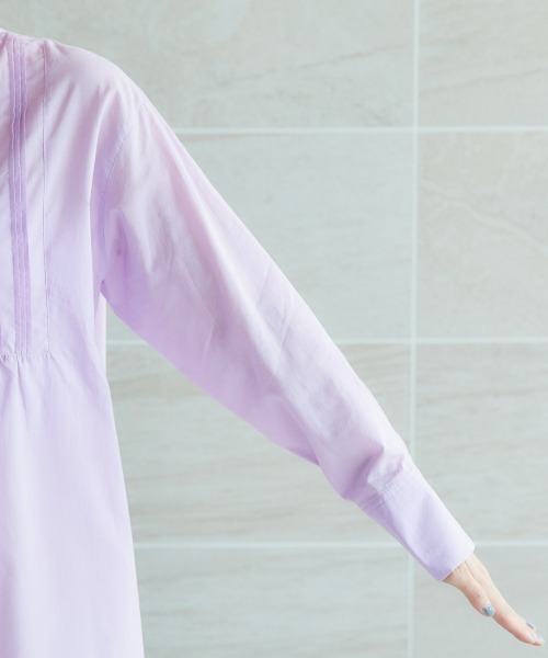 miclat（ミクラ）の「大きいサイズ　シアーボイルボリュームシャツチュニック　miclat（シャツ/ブラウス・レディース・ラベンダー/ホワイト・L/LL/3L/4L/5L）」の10枚目の写真