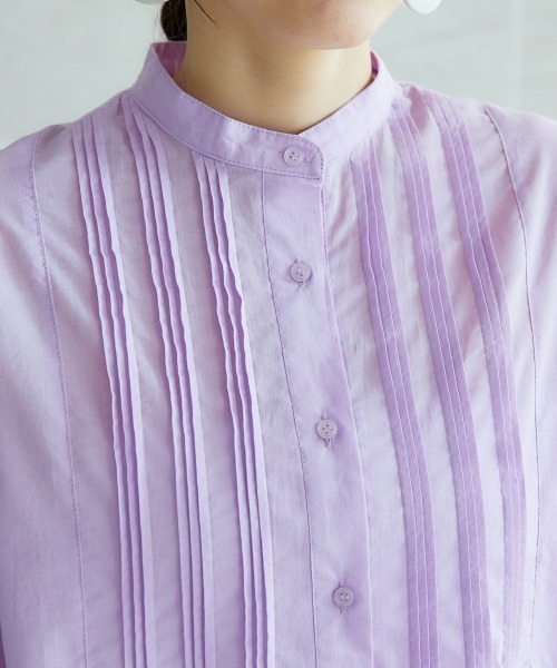 miclat（ミクラ）の「大きいサイズ　シアーボイルボリュームシャツチュニック　miclat（シャツ/ブラウス・レディース・ラベンダー/ホワイト・L/LL/3L/4L/5L）」の11枚目の写真