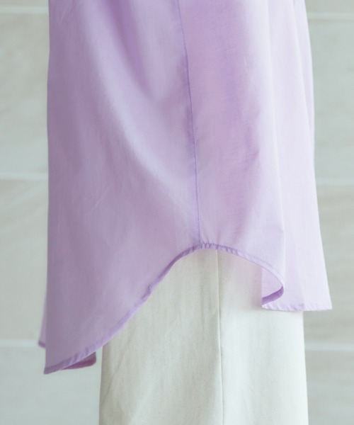 miclat（ミクラ）の「大きいサイズ　シアーボイルボリュームシャツチュニック　miclat（シャツ/ブラウス・レディース・ラベンダー/ホワイト・L/LL/3L/4L/5L）」の13枚目の写真