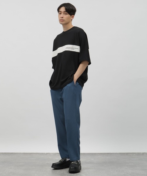 LAKOLE（ラコレ）の「パネル切替ドルマンＴ / 108770（Tシャツ/カットソー・メンズ・ホワイト/ブラック/グリーン・MEDIUM/LARGE）」の6枚目の写真