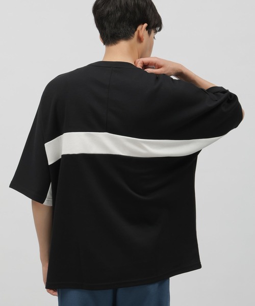 LAKOLE（ラコレ）の「パネル切替ドルマンＴ / 108770（Tシャツ/カットソー・メンズ・ホワイト/ブラック/グリーン・MEDIUM/LARGE）」の7枚目の写真