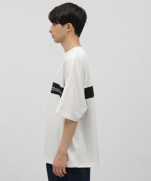 LAKOLE（ラコレ）の「パネル切替ドルマンＴ / 108770（Tシャツ/カットソー・メンズ・ホワイト/ブラック/グリーン・MEDIUM/LARGE）」の10枚目の写真