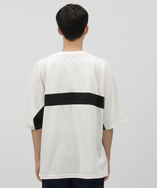 LAKOLE（ラコレ）の「パネル切替ドルマンＴ / 108770（Tシャツ/カットソー・メンズ・ホワイト/ブラック/グリーン・MEDIUM/LARGE）」の11枚目の写真