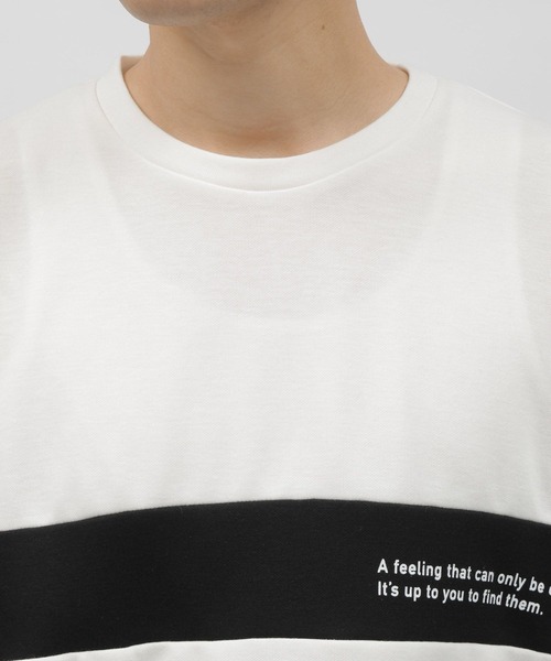 LAKOLE（ラコレ）の「パネル切替ドルマンＴ / 108770（Tシャツ/カットソー・メンズ・ホワイト/ブラック/グリーン・MEDIUM/LARGE）」の12枚目の写真