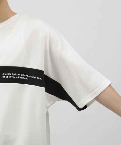 LAKOLE（ラコレ）の「パネル切替ドルマンＴ / 108770（Tシャツ/カットソー・メンズ・ホワイト/ブラック/グリーン・MEDIUM/LARGE）」の13枚目の写真