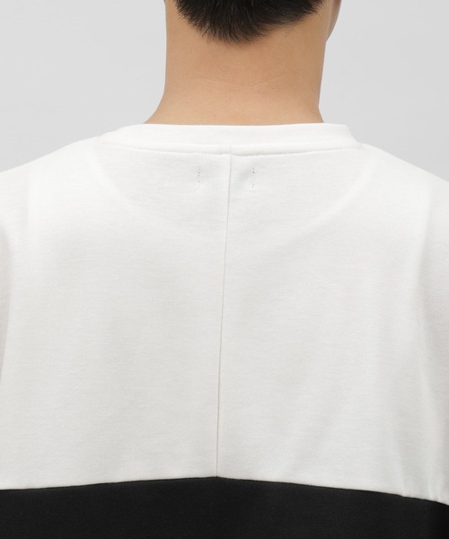 LAKOLE（ラコレ）の「パネル切替ドルマンＴ / 108770（Tシャツ/カットソー・メンズ・ホワイト/ブラック/グリーン・MEDIUM/LARGE）」の15枚目の写真