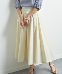 コットンサッカーフレアースカート