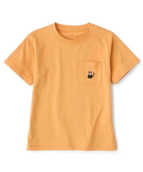 無印良品(ムジルシリョウヒン)の「キッズ 刺繍入りポケット半袖Tシャツ(Tシャツ/カットソー・キッズ・ブルー系1/スモークピンク/マスタード/オフホワイト/パープル/チャコールグレー/グリーン系2/ダークグリーン/ライトオレンジ系・150/140/130/120/110)」の9枚目の写真