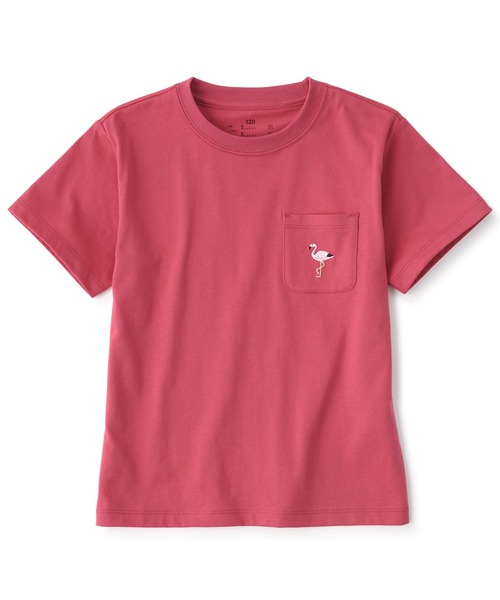 無印良品(ムジルシリョウヒン)の「キッズ 刺繍入りポケット半袖Tシャツ(Tシャツ/カットソー・キッズ・ブルー系1/スモークピンク/マスタード/オフホワイト/パープル/チャコールグレー/グリーン系2/ダークグリーン/ライトオレンジ系・150/140/130/120/110)」の8枚目の写真