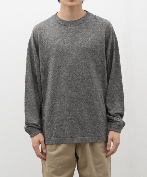 crepuscule（クレプスキュール）の「【CREPUSCULE / クレプスキュール】 LINEN P/O（ニット/セーター・メンズ・ブラック/チャコールグレー/ベージュ・1/2）」の5枚目の写真
