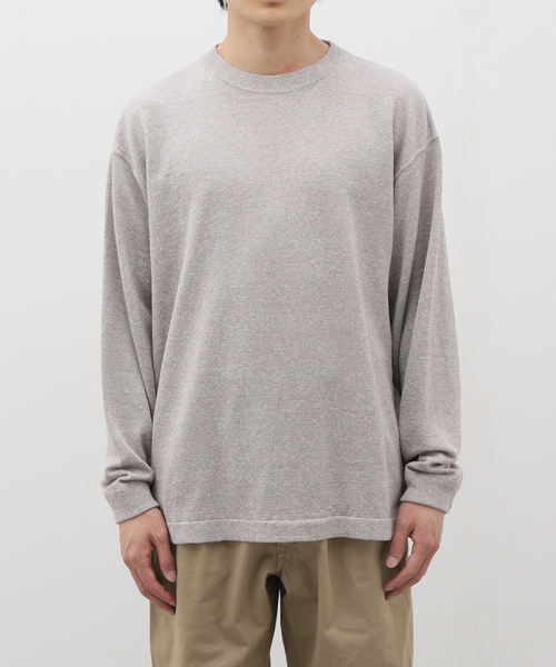 crepuscule（クレプスキュール）の「【CREPUSCULE / クレプスキュール】 LINEN P/O（ニット/セーター・メンズ・ブラック/チャコールグレー/ベージュ・1/2）」の6枚目の写真