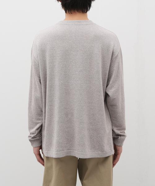 crepuscule（クレプスキュール）の「【CREPUSCULE / クレプスキュール】 LINEN P/O（ニット/セーター・メンズ・ブラック/チャコールグレー/ベージュ・1/2）」の10枚目の写真