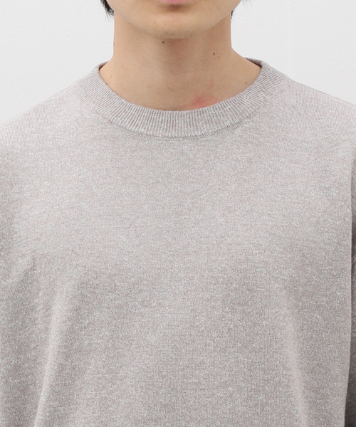 新品 crepuscule クルーネック リネンニット カットソー グレー 1 crepuscule（クレプスキュール）の「【CREPUSCULE / クレプスキュール