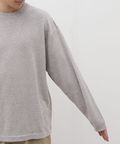 crepuscule（クレプスキュール）の「【CREPUSCULE / クレプスキュール】 LINEN P/O（ニット/セーター・メンズ・ブラック/チャコールグレー/ベージュ・1/2）」の13枚目の写真