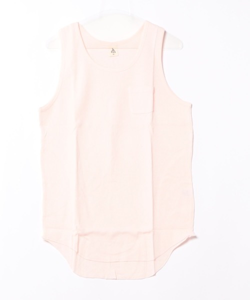 VIBGYOR(ヴィブジョー)の「裾ラウンド ロング丈 タンクトップ ワッフル&天竺&ボーダー(Tシャツ/カットソー・メンズ・ホワイト/ホワイト×グレー/ブラック系その他/杢グレー/ブラック/ホワイト×ブラック/ライトピンク・LARGE/MEDIUM)」の18枚目の写真