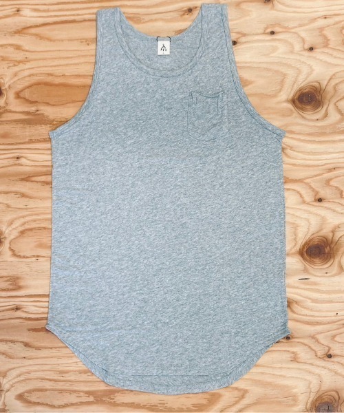 VIBGYOR(ヴィブジョー)の「裾ラウンド ロング丈 タンクトップ ワッフル&天竺&ボーダー(Tシャツ/カットソー・メンズ・ホワイト/ホワイト×グレー/ブラック系その他/杢グレー/ブラック/ホワイト×ブラック/ライトピンク・LARGE/MEDIUM)」の11枚目の写真