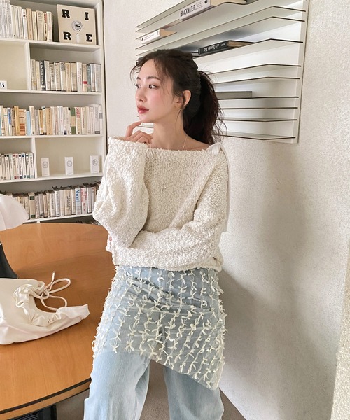 by muni:r（バイ ムニール）の「リボンストラップキャミソール（キャミソール・レディース・ブルー/アイボリー/ブラック/ピンク・FREE）」の19枚目の写真