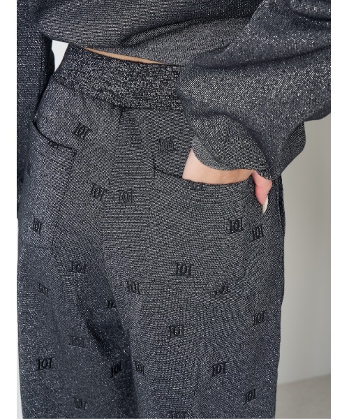 ロゴパターンラメスウェットパンツ（スウェットパンツ）｜Darich