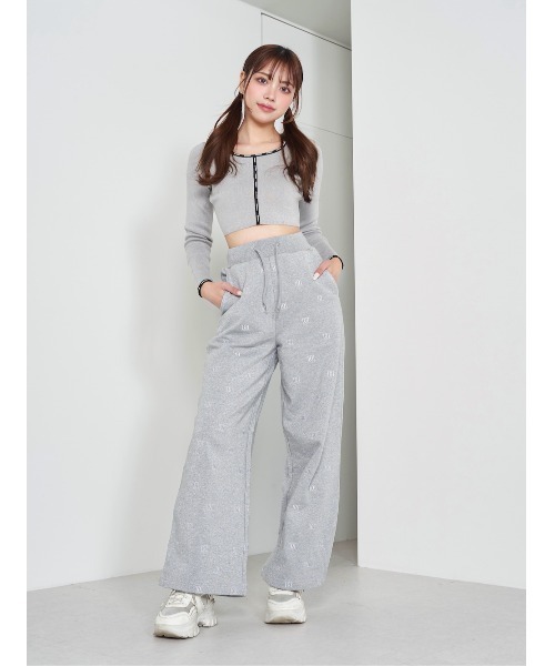 Darich♡新品ロゴパターンラメスウェットパンツ【Ｆ】 ロゴパターンラメスウェットパンツ（スウェットパンツ）｜Darich