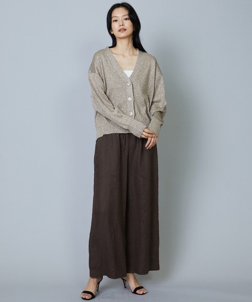 1er Arrondissement（プルミエアロンディスモン）の「メタリックカーディガン（カーディガン/ボレロ・レディース・ベージュ/グレー・FREE）」の12枚目の写真