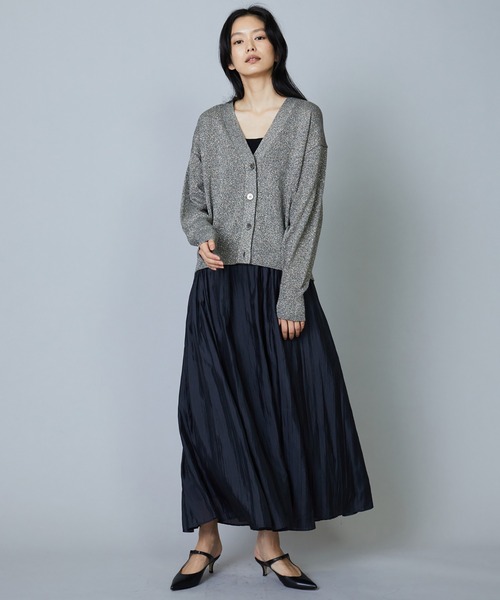 1er Arrondissement（プルミエアロンディスモン）の「メタリックカーディガン（カーディガン/ボレロ・レディース・ベージュ/グレー・FREE）」の4枚目の写真