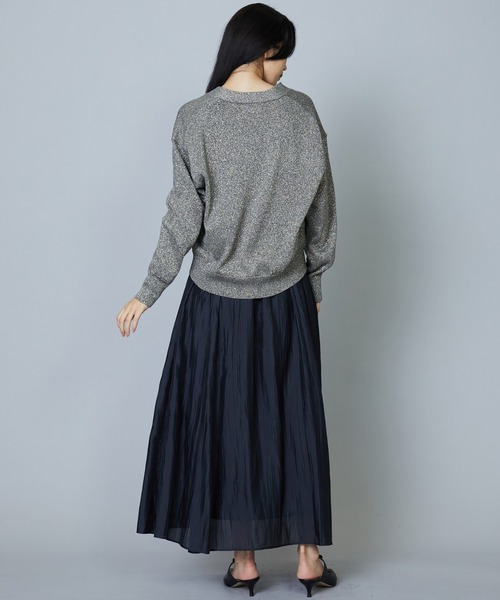 1er Arrondissement（プルミエアロンディスモン）の「メタリックカーディガン（カーディガン/ボレロ・レディース・ベージュ/グレー・FREE）」の5枚目の写真