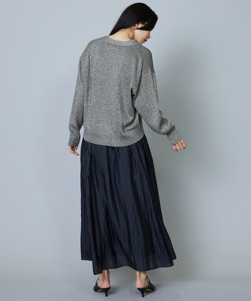 1er Arrondissement（プルミエアロンディスモン）の「メタリックカーディガン（カーディガン/ボレロ・レディース・ベージュ/グレー・FREE）」の6枚目の写真