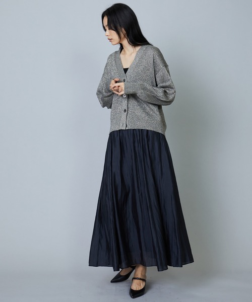 1er Arrondissement（プルミエアロンディスモン）の「メタリックカーディガン（カーディガン/ボレロ・レディース・ベージュ/グレー・FREE）」の7枚目の写真