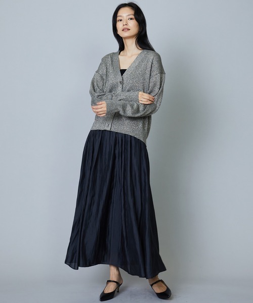 1er Arrondissement（プルミエアロンディスモン）の「メタリックカーディガン（カーディガン/ボレロ・レディース・ベージュ/グレー・FREE）」の8枚目の写真