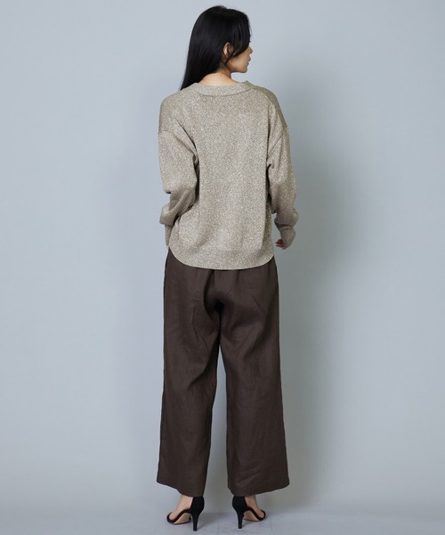 1er Arrondissement（プルミエアロンディスモン）の「メタリックカーディガン（カーディガン/ボレロ・レディース・ベージュ/グレー・FREE）」の15枚目の写真