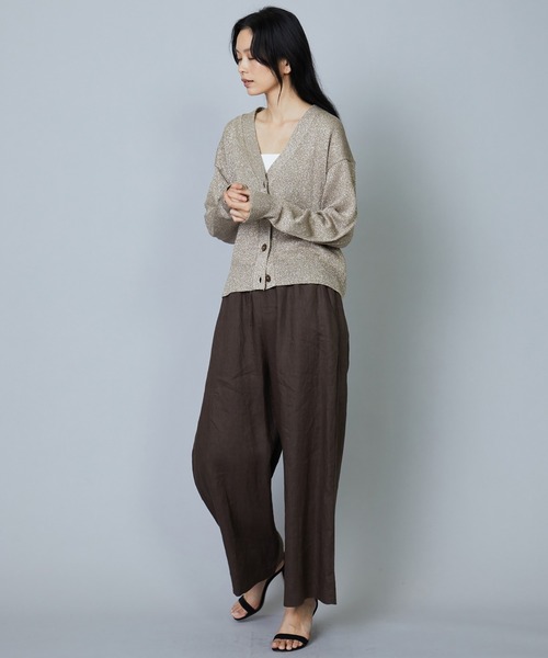 1er Arrondissement（プルミエアロンディスモン）の「メタリックカーディガン（カーディガン/ボレロ・レディース・ベージュ/グレー・FREE）」の16枚目の写真