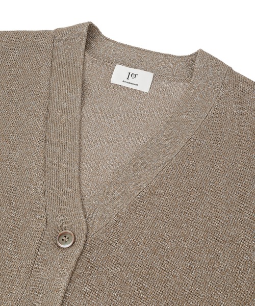 1er Arrondissement（プルミエアロンディスモン）の「メタリックカーディガン（カーディガン/ボレロ・レディース・ベージュ/グレー・FREE）」の19枚目の写真