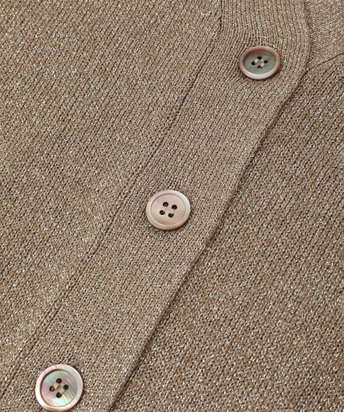 1er Arrondissement（プルミエアロンディスモン）の「メタリックカーディガン（カーディガン/ボレロ・レディース・ベージュ/グレー・FREE）」の20枚目の写真